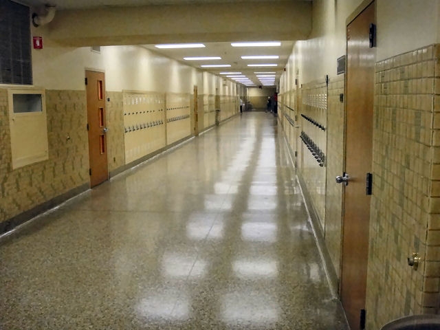 School Hallway and lockers.